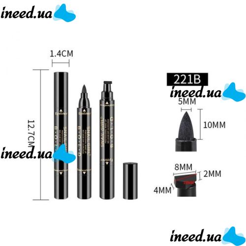 Водостойкая двусторонняя подводка для глаз B.O.L.D Snail Girl Eyeliner 221A/221B штамп для стрелки Handaiyan BOLD