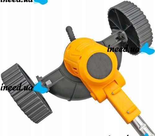 Аккумуляторная газонокосилка триммер DeWalt DCMST156N 48v с колесами для покоса травы и кустов, Беспроводная коса Деволт для стрижки газона