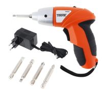 Беспроводная электроотвертка Tools Tuoye Cordless Screw, Аккумуляторный мини шуруповерт с 4 битами и адаптером, Электро отвертка 4 биты в комплекте