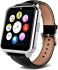 Розумні годинник Smart Watch W90 black чорні шкіряний ремінець