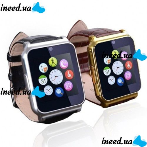 Умные часы Smart Watch W90 black черные кожаный ремешок