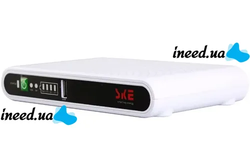 Источник бесперебойного питания ИБП UPS SKE POE-532E для WI-Fi роутера 5V 9V 12V Power Bank 8800 mAh бесперебойник 17W для POE 15V 24V модема Белый