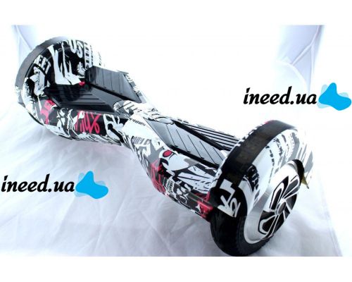 Гироскутер гироборд Smart Balance Wheel Transformers с пультом Bluetooth 8" Graffiti Граффити черепа