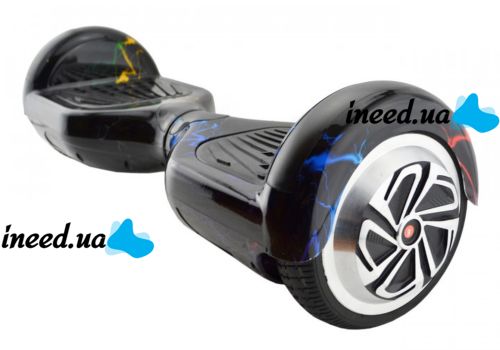 Гироскутер гироборд Smart Balance Wheel 6.5" A3 с автобалансом и пультом Bluetooth Цветная молния