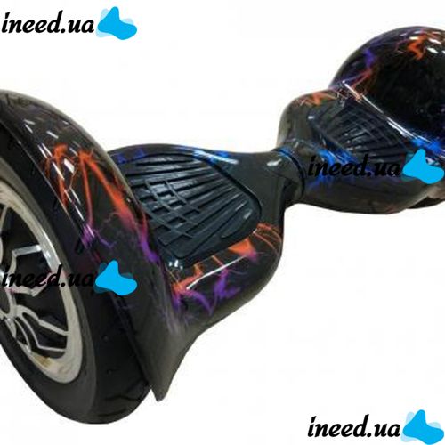 Гироскутер гироборд Smart Balance Wheel 10" i10 с автобалансом и пультом Bluetooth Цветная молния