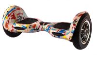 Гироскутер гироборд Smart Balance Wheel 10" i10 с автобалансом и пультом Bluetooth Брызги краски на белом