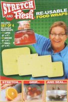Набор силиконовых крышек Stretch and Fresh многоразовые cиликоновые пленки 4шт