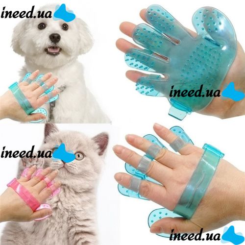 Силіконова щітка для миття тварин Pet Wash Brush, рукавичка для купання собак і котів