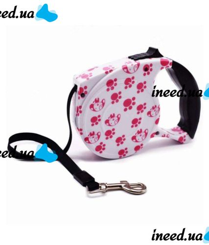 Поводок рулетка для собак с кнопочным блокиратором длины Retractable Dog Leash 5 м до 33 кг Средний