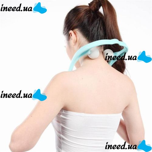 Ручной роликовый массажер для шеи Hexiang Neck Massager для снятия усталости и напряжения