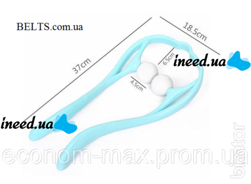 Ручной роликовый массажер для шеи Hexiang Neck Massager для снятия усталости и напряжения
