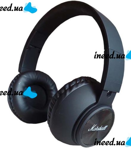 Накладные беспроводные наушники Marshall WH-XM6 с Bluetooth подключением, Полноразмерные блютуз стереонаушники Маршал с регулировкой длины Черные