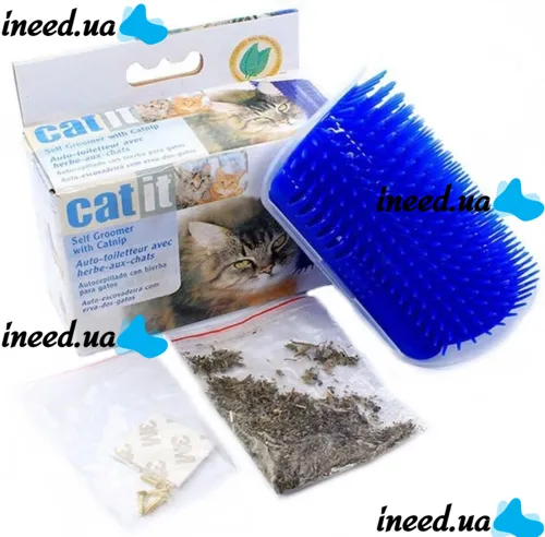 Массажная щетка-чесалка для кошек Hagen Catit Self Groomer для груминга Угловая щетка чесалка для котов и собак Игрушка для животных для самогруминга