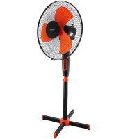 Підлоговий вентилятор Domotec MS-1619 40 см stand fan 16" дюймів 40W помаранчевий Домотек Orange на телескопічній ніжці з поворотом і нахилом