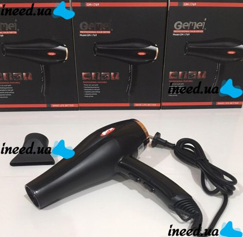 Фен для волос Gemei GM-1769 1800W