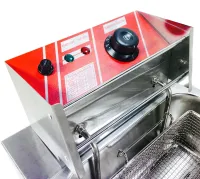 Професійна фритюрниця Su Tai ST-1008 для приготування фрі та чебуреків 8л, Чебуречниця GoodFood EF8 з температурою нагріву 60 - 200C від мережі