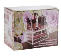 Настольный акриловый органайзер Акриловый Cosmetic Storage Box для косметики и мелочей, Косметический бокс с выдвижными ящиками Прозрачный
