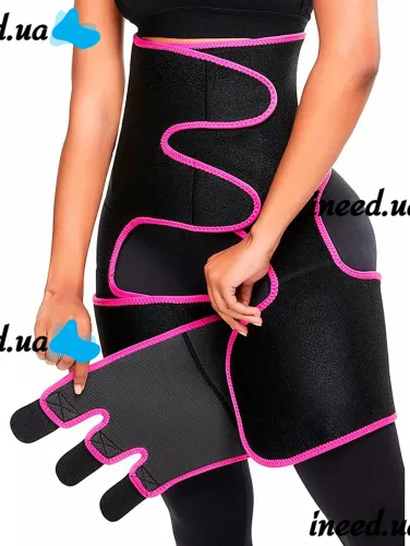 Корректирующий пояс фиксатор Adjustable One Piece Waist Band JN-79 для похудения и коррекции талии, Жиросжигающий корсет для занятия спортом Черный
