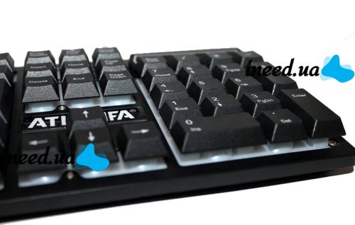 USB проводная геймерская компьютерная клавиатура Landslides KR-6300 с RGB Led подсветкой ATLANFA AT-6300, полноразмерная мембранная Черная