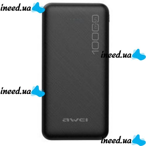 Портативное зарядное устройство Power Bank Awei P28K 10000 mAh, Black черный