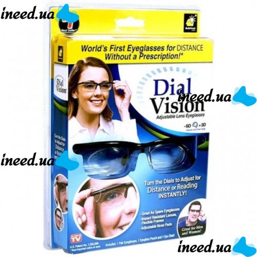 Универсальные очки для зрения Dial Vision с регулировкой линз от -6 до +3