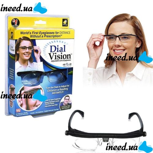 Универсальные очки для зрения Dial Vision с регулировкой линз от -6 до +3