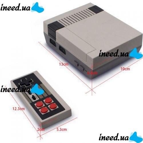 Игровая ретро приставка Dendy Game Anniversary Edition NES 620 игр с двумя джойстиками Детская консоль 8 бит Денди с встроенными играми D1001 Серая