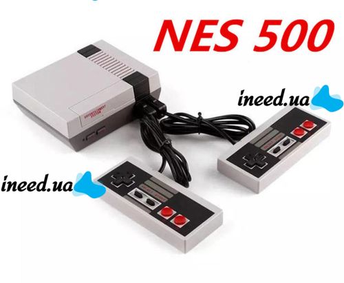 Игровая ретро приставка Dendy Game Anniversary Edition NES 620 игр с двумя джойстиками Детская консоль 8 бит Денди с встроенными играми D1001 Серая