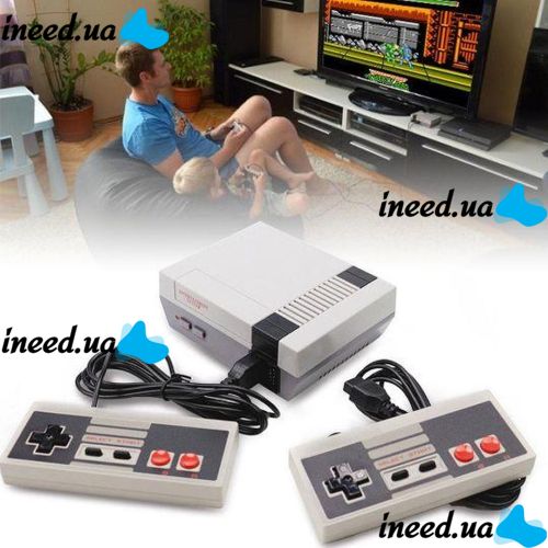 Игровая ретро приставка Dendy Game Anniversary Edition NES 620 игр с двумя джойстиками Детская консоль 8 бит Денди с встроенными играми D1001 Серая