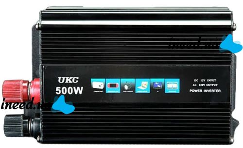 Автомобильный инвертор UKC AC/DC 12V-220V 500W, авто преобразователь тока 12В 220В 500Вт (12V 220V)