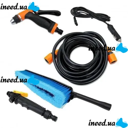 Портативная автомойка высокого давления High Pressure Portable Car Wash, Переносная автомобильная мойка от прикуривателя, Мойка для автомобиля