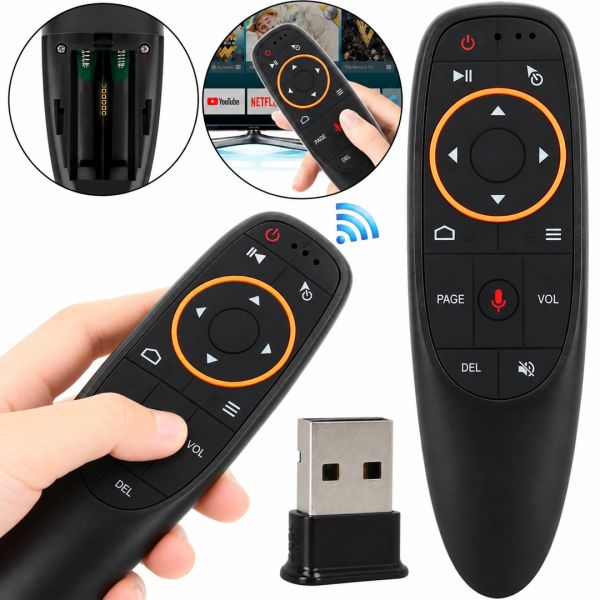Універсальний пульт аэромышь дистанційного керування телевізором Air Mouse Remote G10S з гіроскопом, повітряна миша адаптер 2,4 GHz 17 кнопок G20