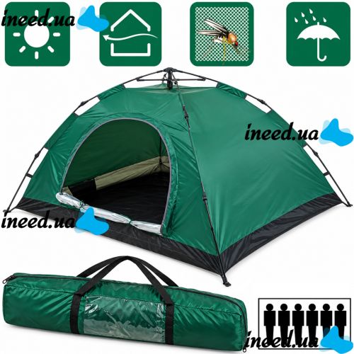 Automatic tent Leomax LX-1602 6-seater Green 250x200x150 cm six-seater tourist machine