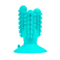 Жевательная игрушка для собак Bronzedog PetFun Dental кактус для чистки зубов на присоске с отверстием для еды, Чистящая зубная щетка Бронзедог