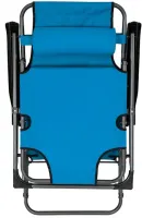 Раскладной садовый шезлонг лежак AMF C3030 до 120 кг с подголовником, Усиленное пляжное кресло раскладушка 178x60x80см на 3 положения для отдыха