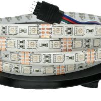 Set of LED LED strip 5050 RGB RGB All Colors 12V Color 5m remote control unit, multicolor in silicone SMD505050 multicolor LED strip