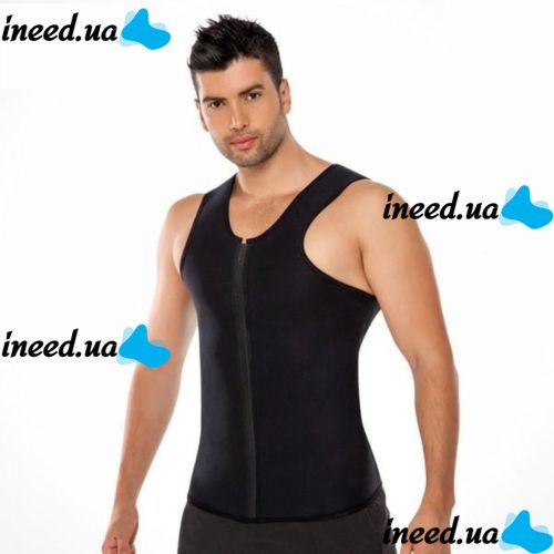 Мужская неопреновая майка для похудения на молнии Hot Shapers Men