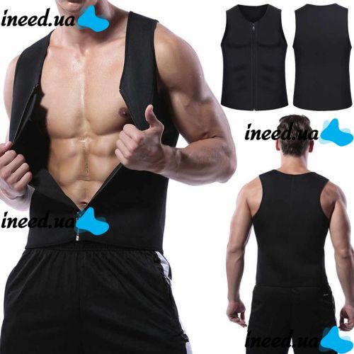 Мужская неопреновая майка для похудения на молнии Hot Shapers Men