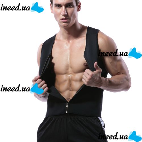 Мужская неопреновая майка для похудения на молнии Hot Shapers Men