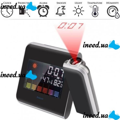 Настольные часы с проектором времени Kronos DS-8190 метеостанция  Color Screen Calendar