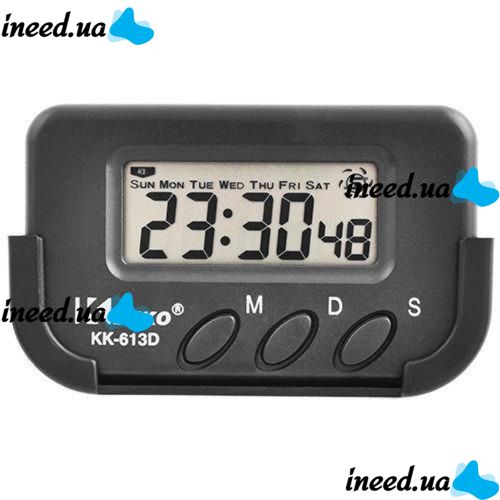 Kenko KK-613D Electronic Car Clock with Alarm Clock and Stopwatch