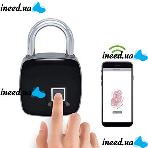Умный биометрический замок с сканером отпечатка пальца Security Fingerprint  Lock P3 Black