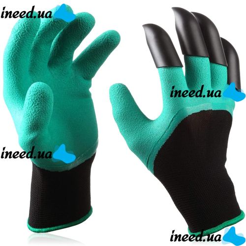 Резиновые перчатки с когтями для сада и огорода Garden Genie Gloves Гарден Джени Гловес, Садовые перчатки