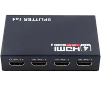 Активный HDMI разветвитель видеосигнала Splitter 1x4 OEM на 4 HDMI порта с поддержкой 4K 2K, Четырехнаправленный сплиттер коммутатор Черный