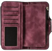 Женский замшевый кошелек Baellerry Forever N2345 Dark Red женское мини портмоне на 10 отделений для хранения купюр и мелочи Темно красный