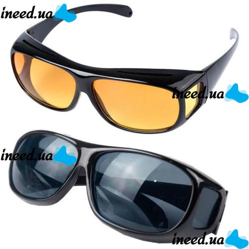 Антибликовые очки для водителя HD Vision WrapArounds 2 в 1 День + Ночь водительские