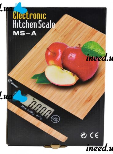 Кухонные электронные деревянные весы Domotec MS-A до 5кг KE-A MX-406