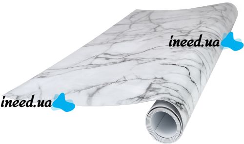 Self-adhesive Kitchen film 3m x 60cm Supretto WM-360 white marble, waterproof, vinyl for kitchen surfaces, walls, stoves, furniture