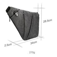 Тактическая нагрудная сумка мессенджер Cross Body однолямочная, Водонепроницаемая мужская барсетка через плечо, Сумка Кросс боди, Черная