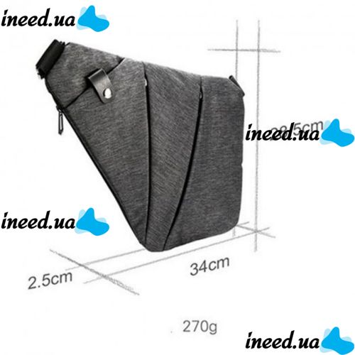 Тактическая нагрудная сумка мессенджер Cross Body однолямочная, Водонепроницаемая мужская барсетка через плечо, Сумка Кросс боди, Черная